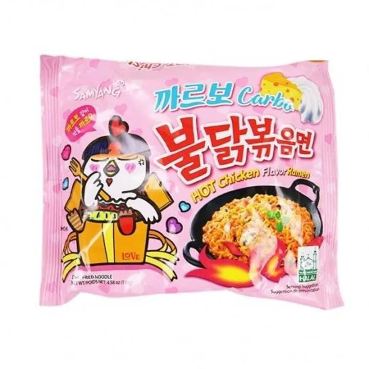 Ramen Buldak Hot Chicken Flavor Noodles Pink 130g 1pc