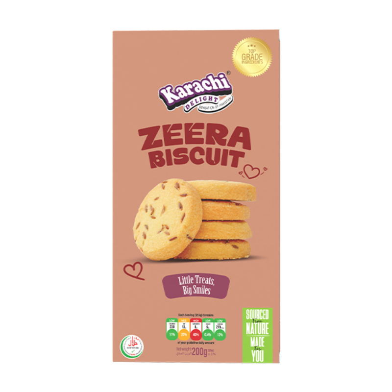 Karachi Delight Zeera Biscuits 200G 20 Units per case