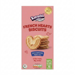 Karachi Delight French Hearts Biscuits 250G 20 Units per case