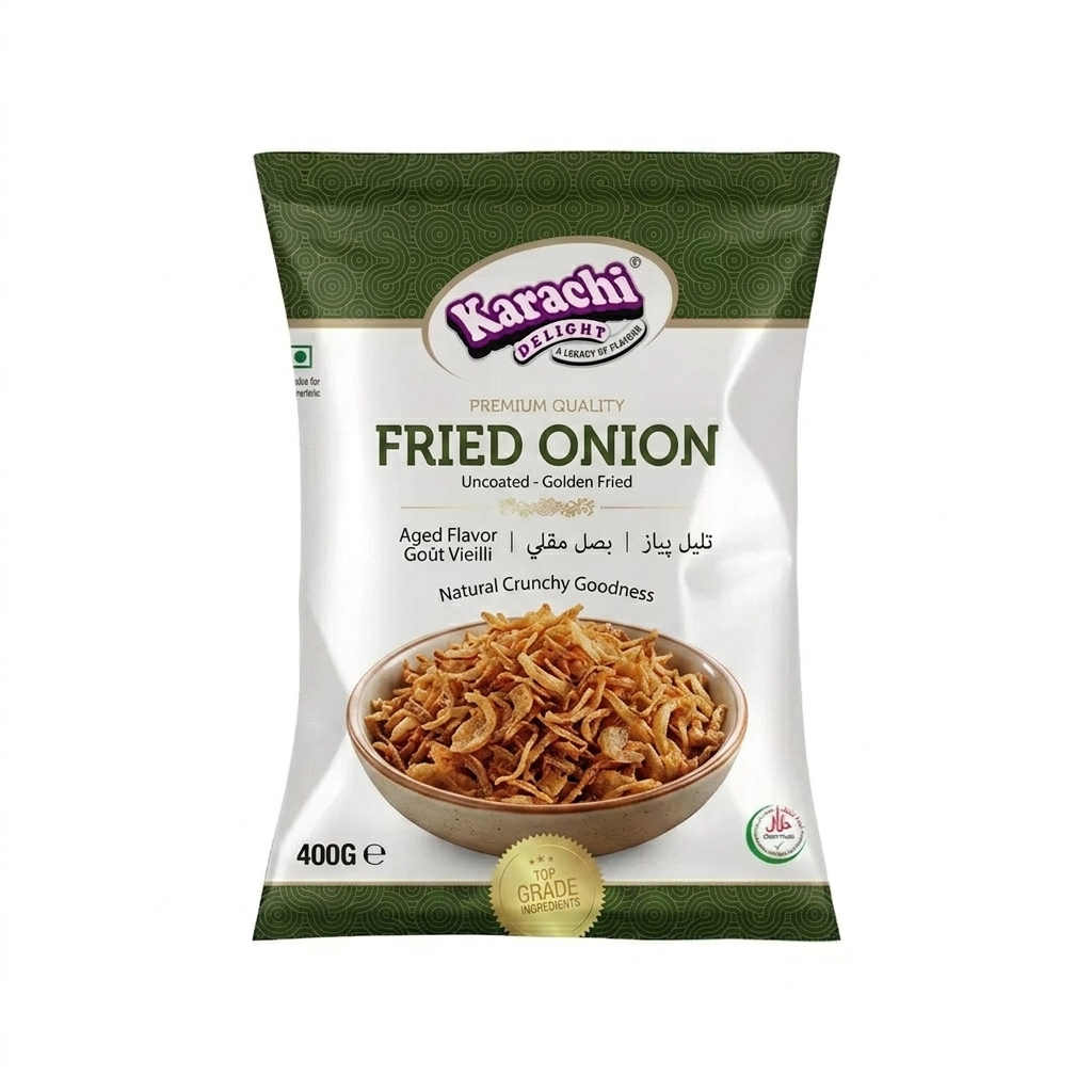 Karachi Delight Fried Union Uncoated 400G 24 Units per case