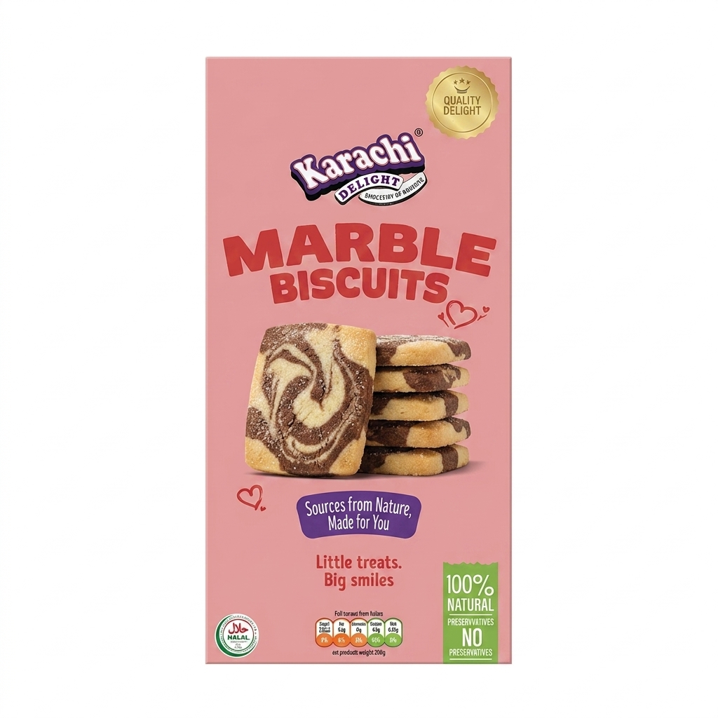 Karachi Delight Marble Biscuits 200G 20 Units per case