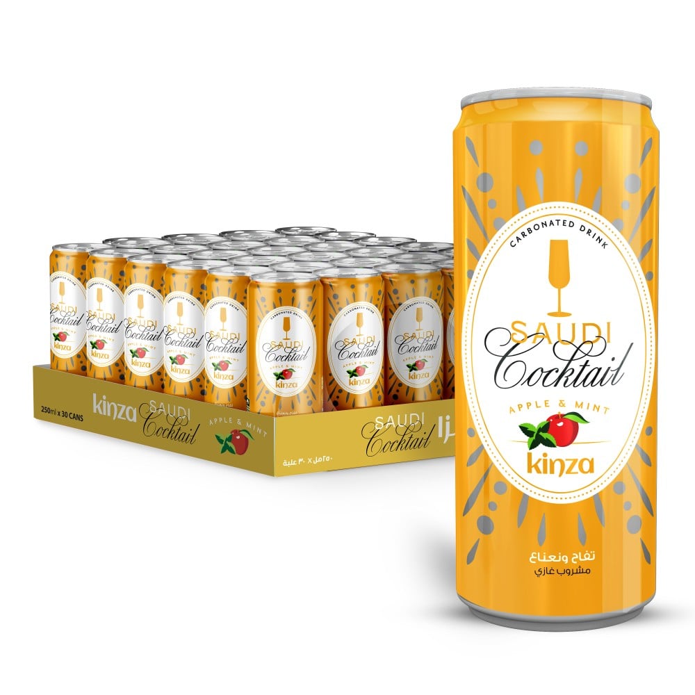 CSD CAN 250ML X 30 PSC KINZA SAUDI COCKTAIL